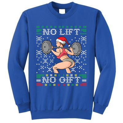 No Lift No Gift Ugly Christmas Sweater Miss Santa Gym Booty Cute Gift Sweatshirt