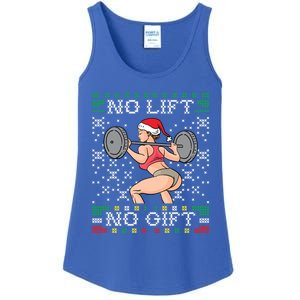 No Lift No Gift Ugly Christmas Sweater Miss Santa Gym Booty Cute Gift Ladies Essential Tank