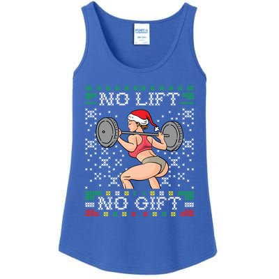 No Lift No Gift Ugly Christmas Sweater Miss Santa Gym Booty Cute Gift Ladies Essential Tank