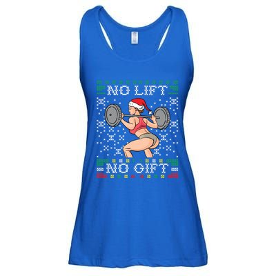 No Lift No Gift Ugly Christmas Sweater Miss Santa Gym Booty Cute Gift Ladies Essential Flowy Tank