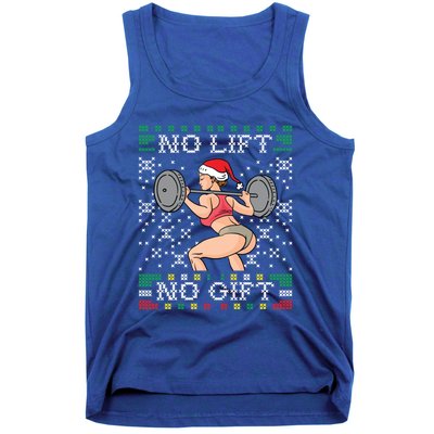 No Lift No Gift Ugly Christmas Sweater Miss Santa Gym Booty Cute Gift Tank Top