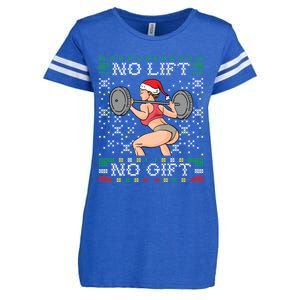 No Lift No Gift Ugly Christmas Sweater Miss Santa Gym Booty Cute Gift Enza Ladies Jersey Football T-Shirt