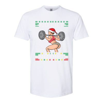 No Lift No Gift Ugly Christmas Sweater Miss Santa Gym Booty Cute Gift Softstyle® CVC T-Shirt