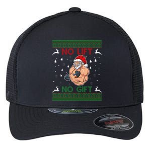 No Lifts No Funny Gift Merry Liftmas Gym Ugly Christmas Gift Flexfit Unipanel Trucker Cap