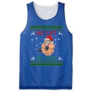 No Lifts No Funny Gift Merry Liftmas Gym Ugly Christmas Gift Mesh Reversible Basketball Jersey Tank