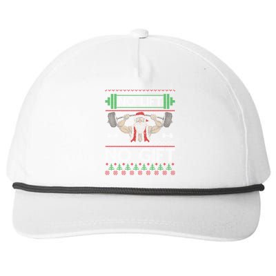 No Lift No Gift No Lift No Gift Christmas Swea Snapback Five-Panel Rope Hat