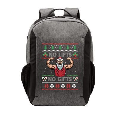 No Lifts No Funny Gift Funny Santa Fitness Ugly Sweater Gift Vector Backpack