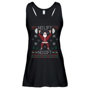 No Lift No Gift Ugly Christmas Sweater Gym Santa Long Sleeve Long Sleeve TShirt Ladies Essential Flowy Tank