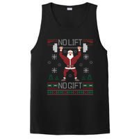 No Lift No Gift Ugly Christmas Sweater Gym Santa Long Sleeve Long Sleeve TShirt PosiCharge Competitor Tank