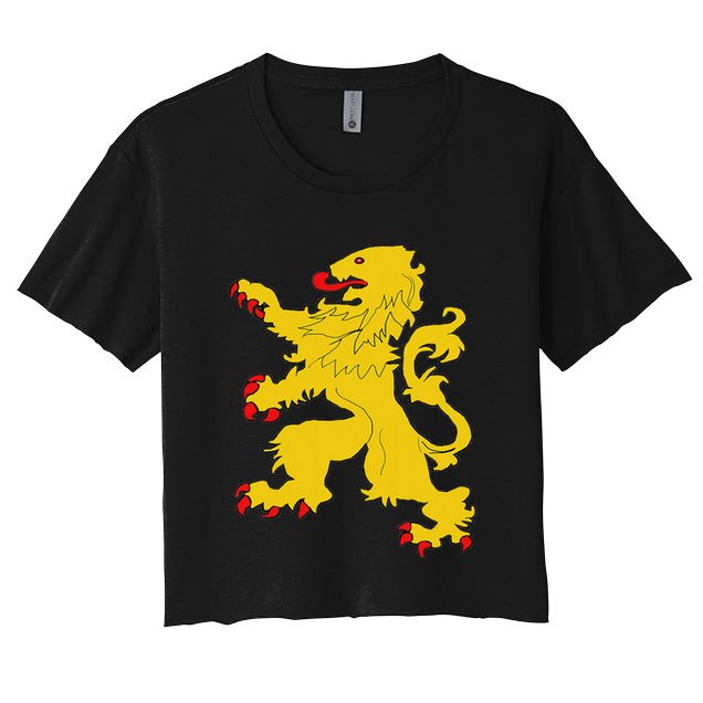Netherlands Lion Nederland Oranje Crest Dutch Pride Roots Women's Crop Top Tee