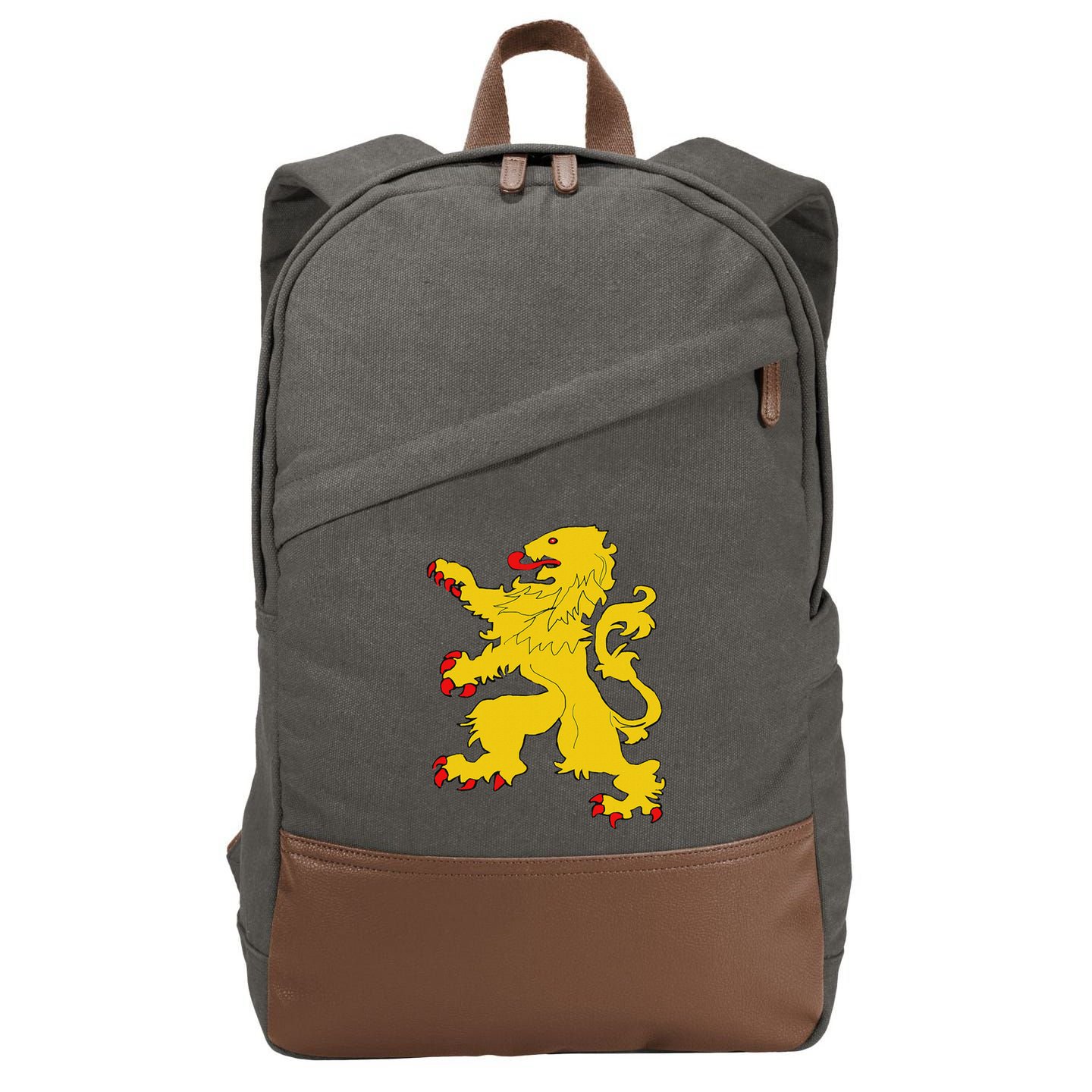 Netherlands Lion Nederland Oranje Crest Dutch Pride Roots Cotton Canvas Backpack