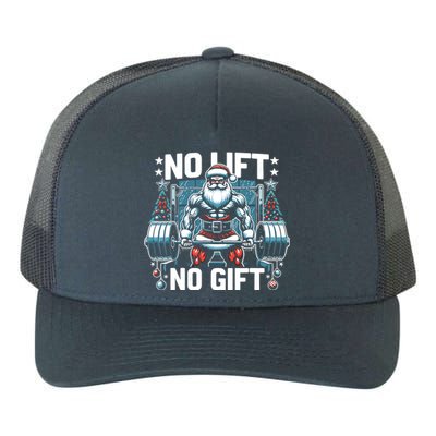 No Lift No Gift Santa Claus Christmas Gym Bodybuilding Yupoong Adult 5-Panel Trucker Hat