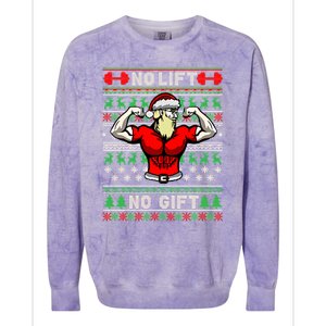 No Lift No Gift Ugly Christmas Colorblast Crewneck Sweatshirt