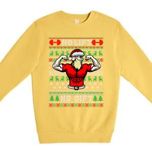 No Lift No Gift Ugly Christmas Premium Crewneck Sweatshirt