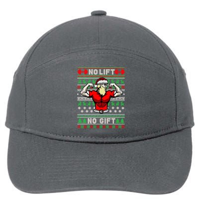 No Lift No Gift Ugly Christmas 7-Panel Snapback Hat