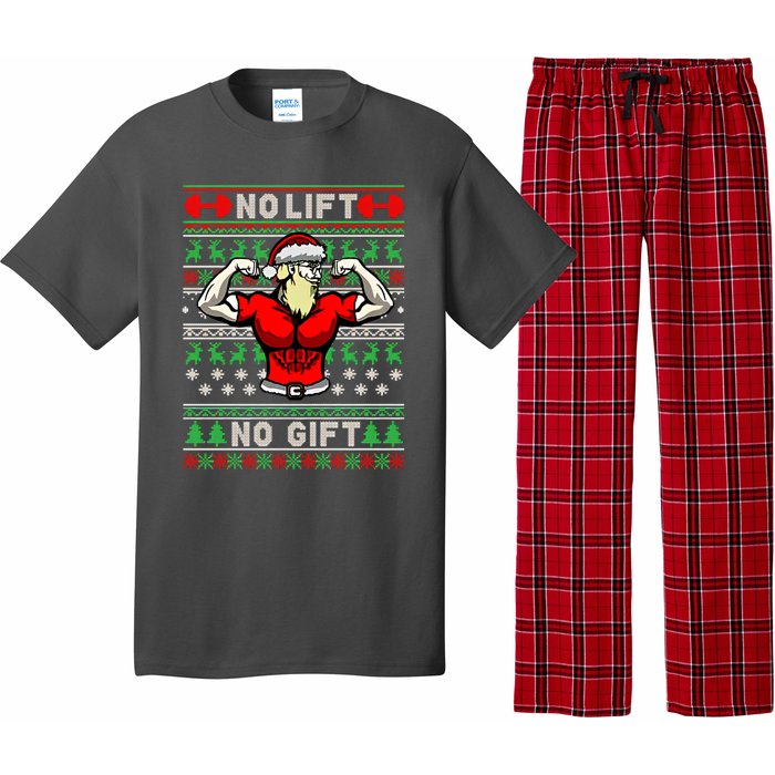 No Lift No Gift Ugly Christmas Pajama Set