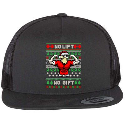 No Lift No Gift Ugly Christmas Flat Bill Trucker Hat