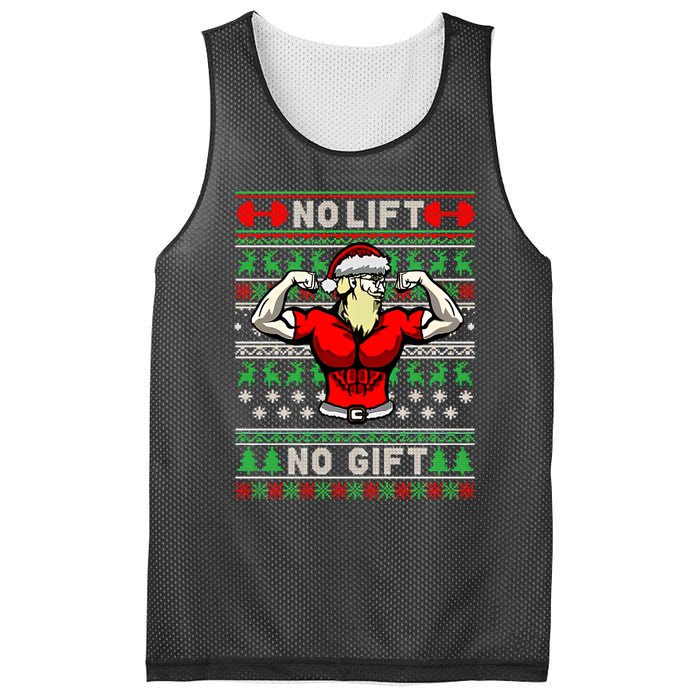 No Lift No Gift Ugly Christmas Mesh Reversible Basketball Jersey Tank