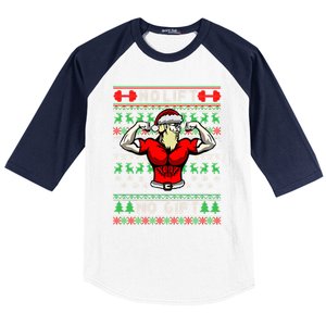 No Lift No Gift Ugly Christmas Baseball Sleeve Shirt