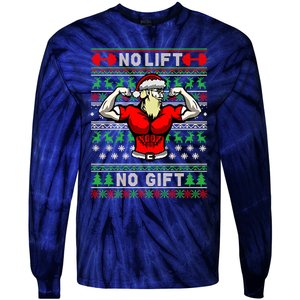 No Lift No Gift Ugly Christmas Tie-Dye Long Sleeve Shirt