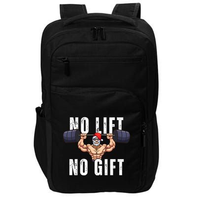 No Lift No Gift Funny Santa Gym Impact Tech Backpack