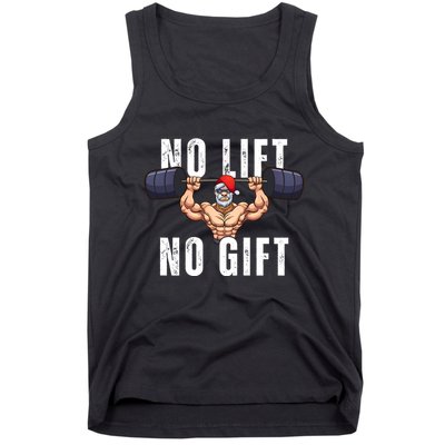 No Lift No Gift Funny Santa Gym Tank Top