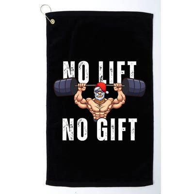 No Lift No Gift Funny Santa Gym Golf Towel
