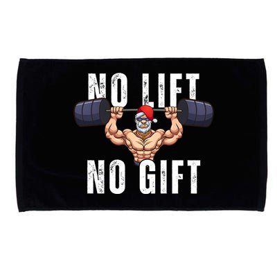 No Lift No Gift Funny Santa Gym Microfiber Hand Towel