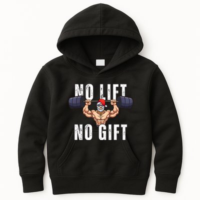 No Lift No Gift Funny Santa Gym Kids Hoodie