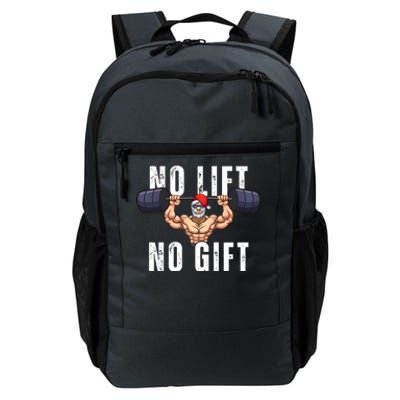 No Lift No Gift Funny Santa Gym Daily Commute Backpack