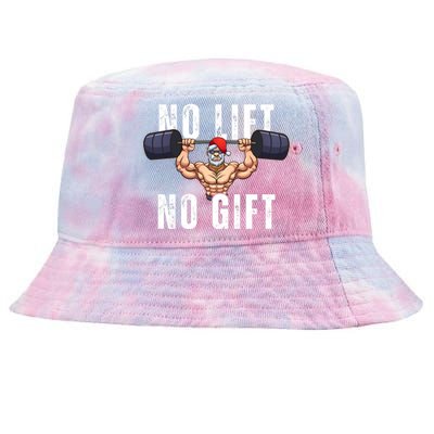 No Lift No Gift Funny Santa Gym Tie-Dyed Bucket Hat