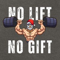 No Lift No Gift Funny Santa Gym Cotton Canvas Backpack
