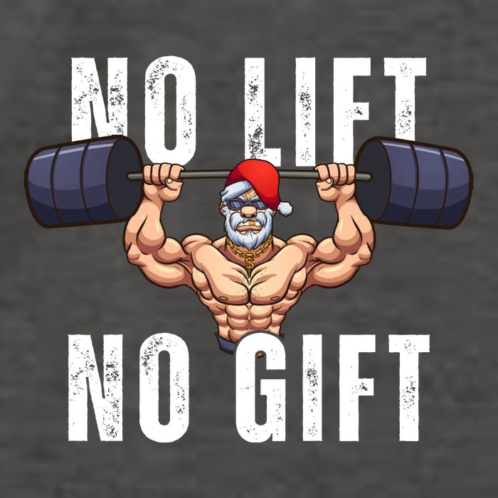 No Lift No Gift Funny Santa Gym Vector Backpack