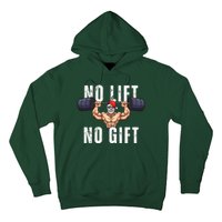 No Lift No Gift Funny Santa Gym Hoodie