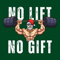 No Lift No Gift Funny Santa Gym Apron