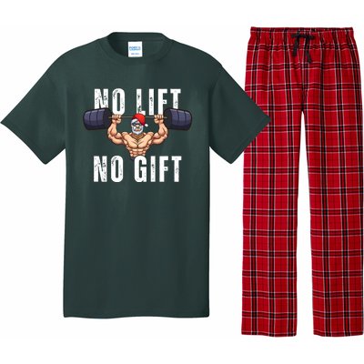 No Lift No Gift Funny Santa Gym Pajama Set