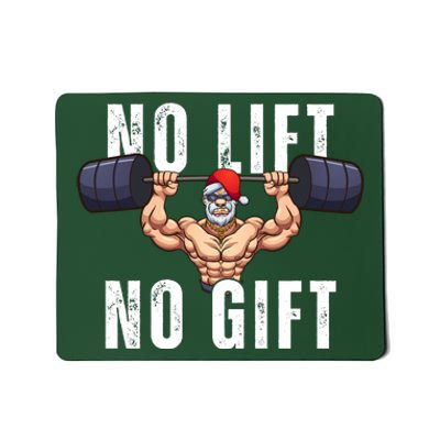 No Lift No Gift Funny Santa Gym Mousepad