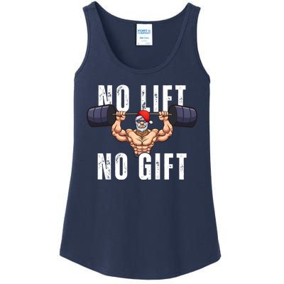 No Lift No Gift Funny Santa Gym Ladies Essential Tank