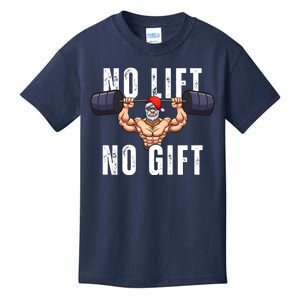 No Lift No Gift Funny Santa Gym Kids T-Shirt