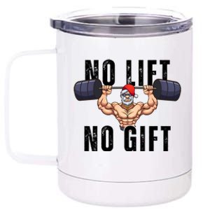 No Lift No Gift Funny Santa Gym 12 oz Stainless Steel Tumbler Cup