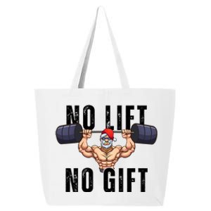 No Lift No Gift Funny Santa Gym 25L Jumbo Tote