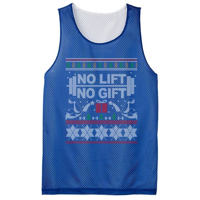 No Lift No Gift Ugly Christmas Sweater Bodybuilder Xmas Gift Cool Gift Mesh Reversible Basketball Jersey Tank