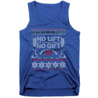 No Lift No Gift Ugly Christmas Sweater Bodybuilder Xmas Gift Cool Gift Tank Top