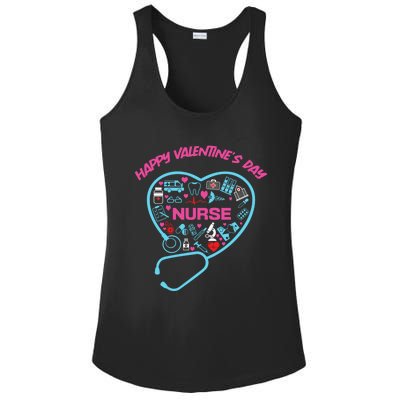 Nurse Love Nursing Student Registered Nurse Valentine Day Cool Gift Ladies PosiCharge Competitor Racerback Tank