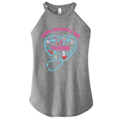 Nurse Love Nursing Student Registered Nurse Valentine Day Cool Gift Women’s Perfect Tri Rocker Tank