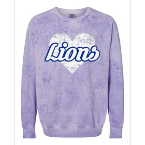 Northwest Lions Over Heart Colorblast Crewneck Sweatshirt