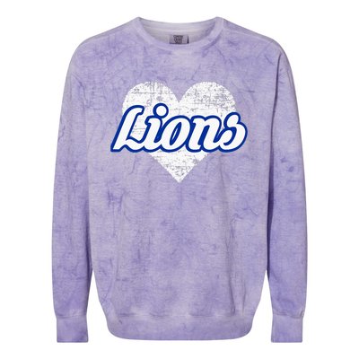 Northwest Lions Over Heart Colorblast Crewneck Sweatshirt