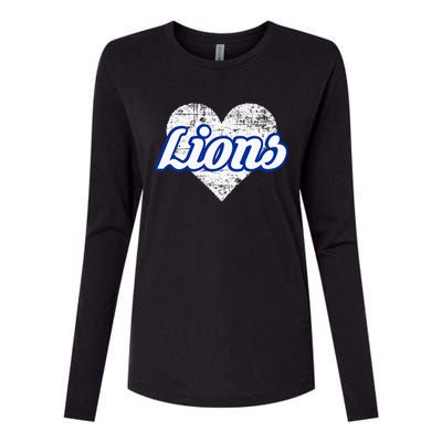 Northwest Lions Over Heart Womens Cotton Relaxed Long Sleeve T-Shirt