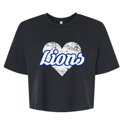 Northwest Lions Over Heart Bella+Canvas Jersey Crop Tee