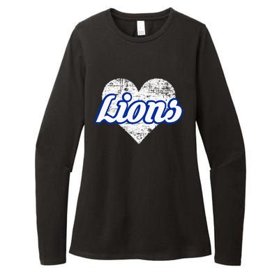 Northwest Lions Over Heart Womens CVC Long Sleeve Shirt